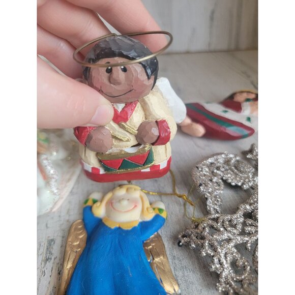 Angelic cherub drum ornament Xmas variety religious set - Picture 5 of 10